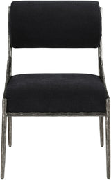 Bastille - Upholstered Dining Side Chair (Set of 2) - Silver Frame