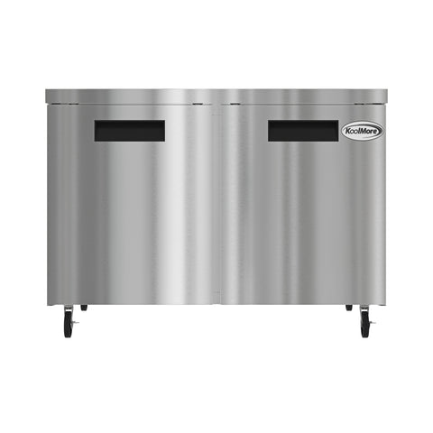 48 in. Two Door Commercial Undercounter Refrigerator in Stainless-Steel 11 cu. ft. (KM-UCR-2DSS)