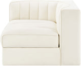 Rummi - Velvet Performance Fabric Upholstered Modular Corner Chair