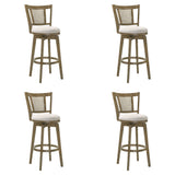 Isla - 26" Putty Brown Counter Height Rubberwood Swivel Barstool