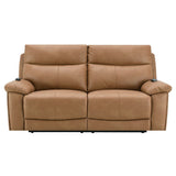 Chavis - Power Motion Loveseat With USB & Power Headrest - Brown