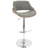 Fabrizzi - Adjustable Barstool - Chrome Base