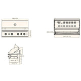 Summerset Quest 42-in 3 Burner Built-In Natural Gas Grill w/ Rear Infrared Burner, Rotisserie Kit, & Drop-In Griddle Plate - QST42-NG