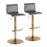 Mara - Adjustable Barstool (Set of 2) - Gold Metal