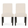 Contemporary Dining Chair With Upholstered Seating And Tapered Legs