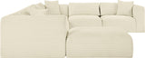 Shaggy - 7 Piece Modular U-Shaped Sectional With Ottoman