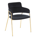 Napoli - Contemporary Chair (Set of 2) - Gold Metal