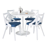 Dakota - Charlotte 5 Piece Dining Room Set With White Table