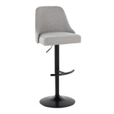 Marcel - Adjustable Barstool With Rounded T Footrest (Set of 2) - Black Metal