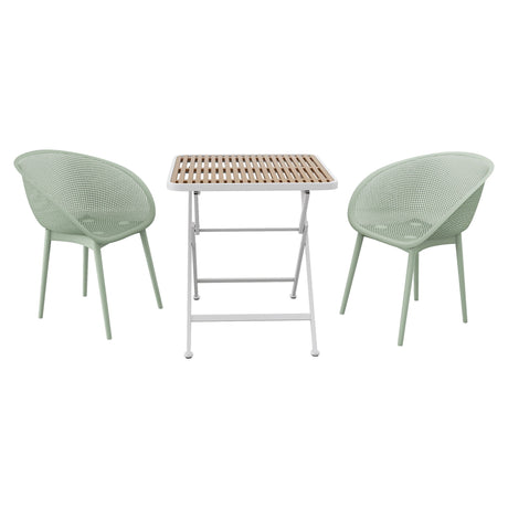 2 Pack Lounge Chair Set & Folding Square Table