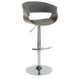 Vintage Mod - Adjustable Barstool (Set of 2) - Chrome Base