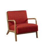 Mid-Century Style Lounge Chair With Upholstered Seat