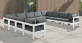 Nizuc - Outdoor Patio 11 Piece Modular Sectional With White Frame