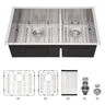Modern Double Bowl Undermount Sink Design With 10" Deep Basins