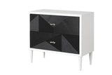 Dubni - Accent Table - White & Black