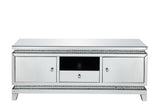 Lotus - TV Stand - Mirrored, Faux Ice Cube Crystals