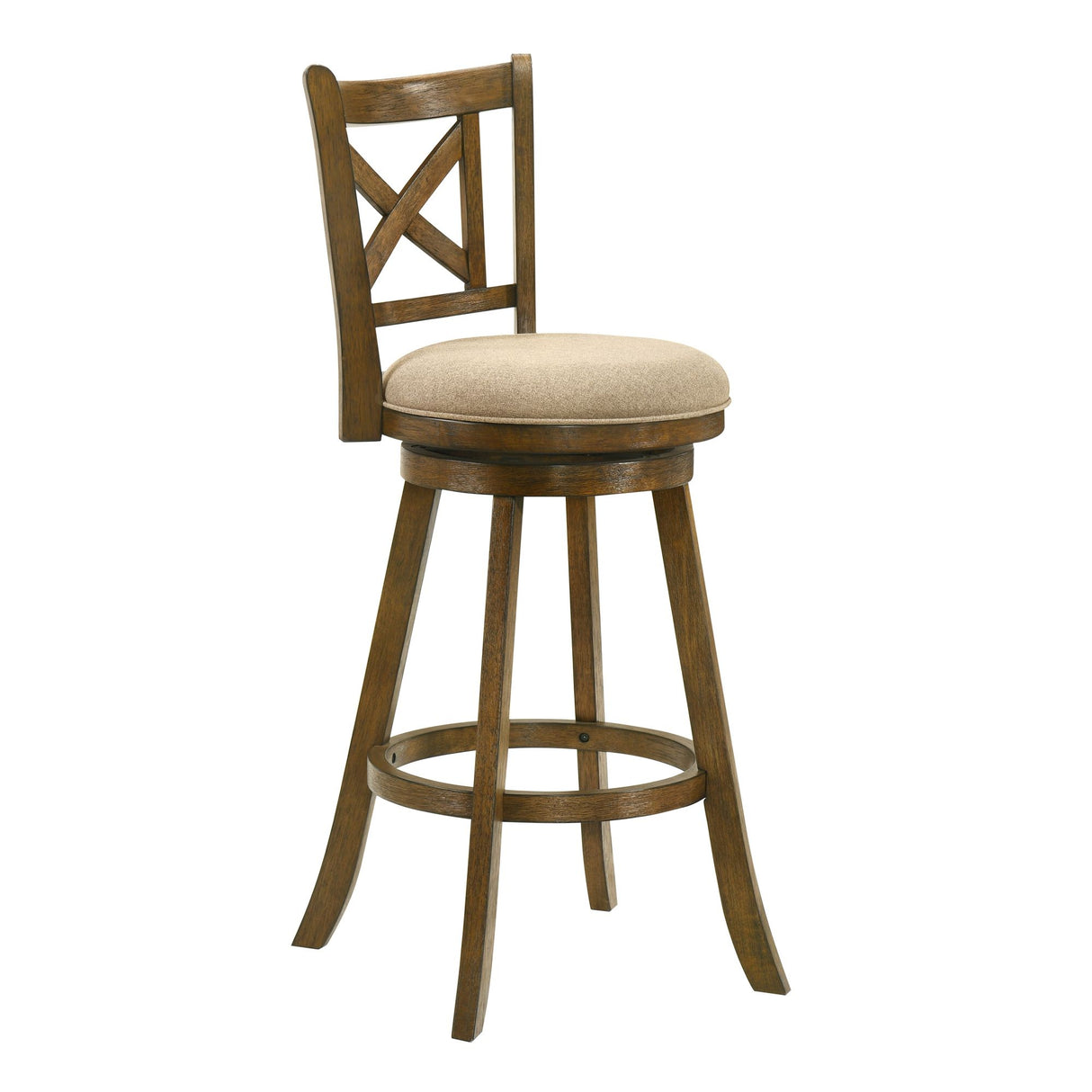 Kodi - Modern Farmhouse Swivel Wood Bar Height Kitchen Bar Stool