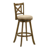 Kodi - Modern Farmhouse Swivel Wood Bar Height Kitchen Bar Stool