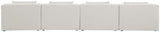 Cube - Linen Modular 4 Seat Armless Sofa