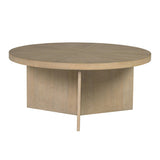 Round Coffee Table With Solid Veneer Top