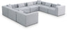 Cube - Linen 8 Piece Modular Sectional