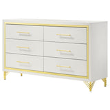 Chesney - 6 Drawer Bedroom Dresser - White