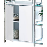 Parsley - 2 Door Bar Cabinet With Built In Charging Ports - Glossy White