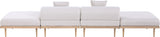 Laguna - 4 Piece 142" Outdoor Patio Armless Modular Sofa With 2 Backless Seats