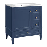 Bathroom Vanity With Sink, 3 Drawer Storage Cabinet