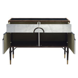 Brancaster - Console Cabinet - Top Grain Leather & Aluminum