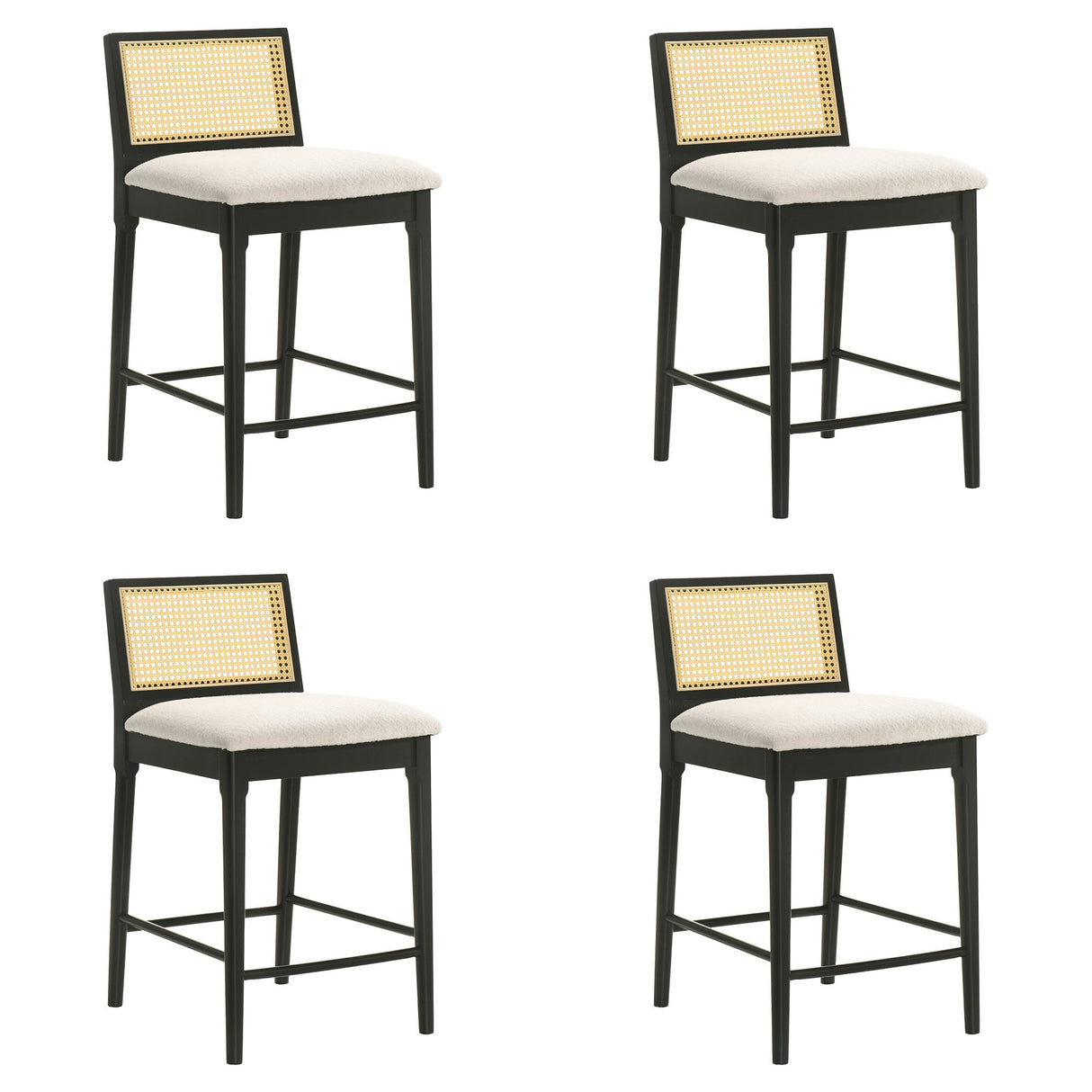 Tobias - Coastal Modern Wood Counter Height Kitchen Bar Stool