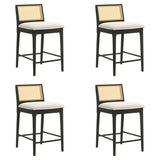 Tobias - Coastal Modern Wood Counter Height Kitchen Bar Stool