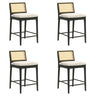 Tobias - Coastal Modern Wood Counter Height Kitchen Bar Stool