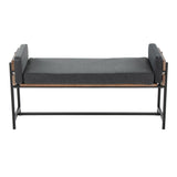 Kari - Farmhouse Bench - Brown Wood