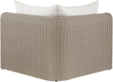 Seacrest - Olefin Water Resistant Fabric And Wicker Outdoor Patio Corner Chair