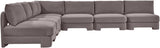 Hammond - Velvet Performance Fabric Upholstered 7 Piece Armless Sectional