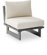 Maldives - Water Resistant Outdoor Patio Armless Chair With Gray Frame