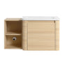 Wall Mounted Bathroom Vanity & Sink, Storage Shelves & Soft Close Door