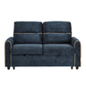 Pull Out Sofa Bed With Adjustable 3 Position Backrest, USB Charging Ports, Side Pockets