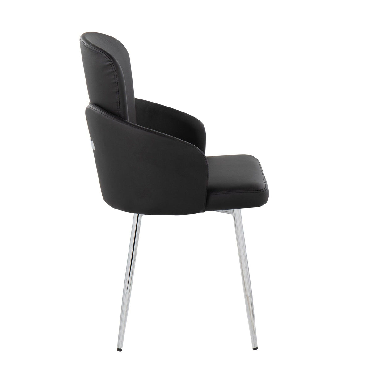 Dahlia - Contemporary Dining Chair (Set of 2) - Chrome Metal