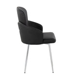 Dahlia - Contemporary Dining Chair (Set of 2) - Chrome Metal