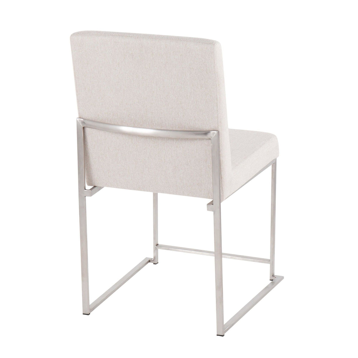 Fuji - High Back Dining Chair - Brushed Stainless Steel (Set of 2)