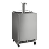 24-In Outdoor Mobile Dispenser For Beer, Wine Or Draft Beverages with Door Style - Stainless Steel - (MOKR224SS31A)