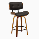 Lombardi - 26" Fixed-Height Counter Stool (Set of 2) - Walnut Base