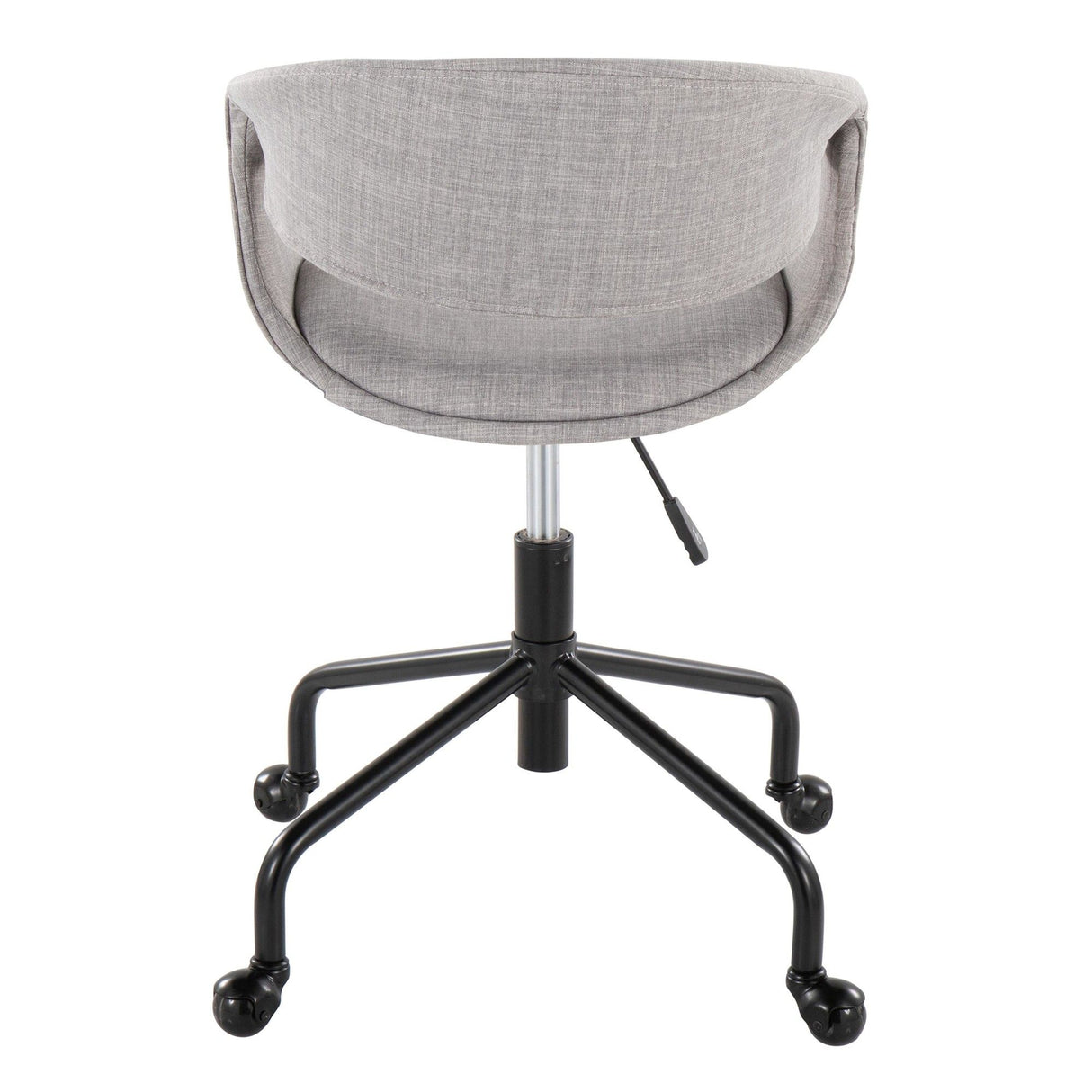Curvo - Upholstered 4-Star Task Chair - Black Metal Base