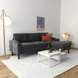 3 Seater Convertible Combination L Shaped Sofa With Footstools With Storage