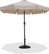 Amalfi - Patio Umbrella - Black Base / Black Pole