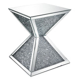 Noralie - End Table With Faux Diamonds - Mirrored