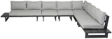 Maldives - 6 Piece Water Resistant Outdoor Patio Modular Sectional With Gray Base