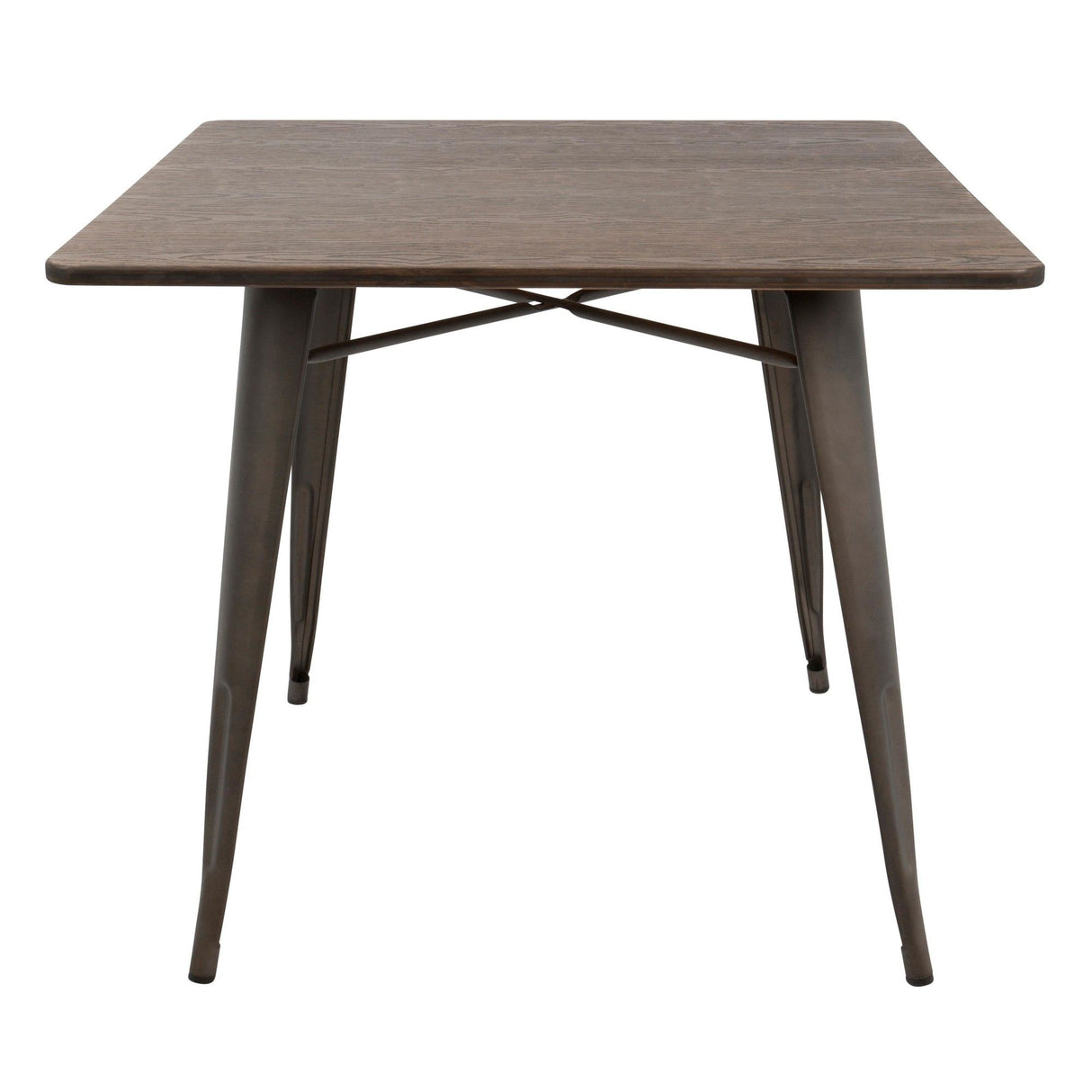 Oregon - 36" Industrial - Farmhouse Dining Table - Antique And Espresso